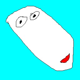 下手な絵(画伯)のイラスト　妖怪編　「からかさ小僧」