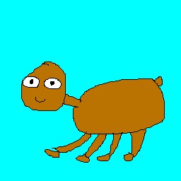 下手な絵(画伯)のイラスト　妖怪編　「人面犬」
