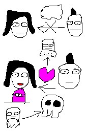 絵心ない下手な絵(画伯)で小倉百人一首38