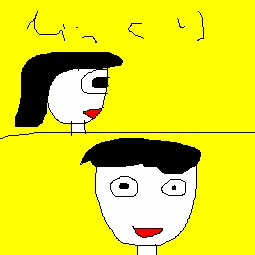 絵心ない下手な絵(画伯)のおもしろgif画像　「びっくり」